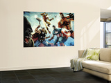 Avengers vs. Atlas 1 Group: Thor, Iron Man, Captain America and Giant Man Wandgemälde von Gabriel Hardman