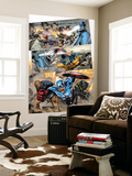 Agents of Atlas 5 Group: Cage, Luke, Ronnin and Captain America Wall Mural by Carlo Pagulayan