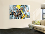 Alpha Flight 8 Group: Major Mapleleaf, Storm, Thor and Human Torch Wall Mural by Dave Ross