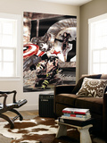 Wolverine Captain America 2 Cover: Wolverine and Captain America Fighting Wall Mural by Tom Derenick
