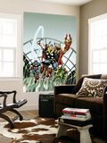 Giant-Size Marvel TPB Cover: Thor, Captain America, Iron Man, Vision and Scarlet Witch Charging Veggmaleri av Rich Buckler Giant-Size Marvel TPB Cover: Thor, Captain America, Iron Man, Vision and Scarlet Witch Charging Veggmaleri av Rich Buckler
