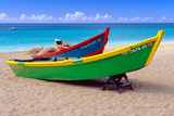 Brightly Painetd Boats, Puerto Rico Photographic Print by George Oze