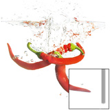 Splashing Chili Pepper Prints