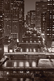 Chicago Bridges BW Photographic Print by Steve Gadomski