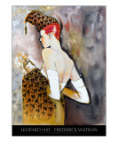 Leopard Hat with title Giclee Print by Frederick Watson