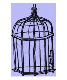 Birdcage in Purple Giclee-trykk av Janel Bragg Birdcage in Purple Giclee-trykk av Janel Bragg