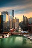 Chicago City View Afternoon Photographic Print by Steve Gadomski