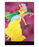 Falling Leaves with title Giclee Print by Frederick Watson