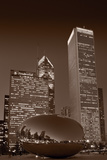 Chicagos Millennium Park BW Photographic Print by Steve Gadomski