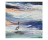 Heron in the Rough Giclee Print by Janel Bragg