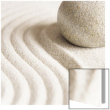 Zen Stone in Wavy Lines Kunst