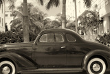 Old Car on Ocean Boulevard, Miami Beach, Florida Photographic Print by George Oze