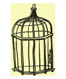 Birdcage in Butter Giclee Print by Janel Bragg