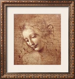 Female Head (La Scapigliata), c.1508 Print by Leonardo da Vinci 
