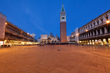 St Marks Square at Night, Venice, Italy Photographic Print by George Oze