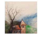 Little Church on a Hill Giclee Print by Janel Bragg