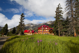 Alpine Lodge at Bow Lake, Alberta, Canada Photographic Print by George Oze