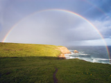 Rainbow Over Chimney Rock, California Photographic Print by George Oze