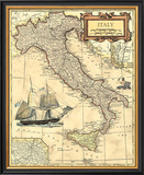 Italy Map Pôsters