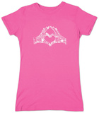 Juniors: Heart Fingers T-Shirt