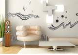 Music Black and Grey Wall Decal Wall Decal