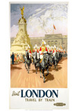 Visit London Travel by Train Giclee Print
