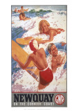 Newquay, on the Cornish Coast Lámina giclée
