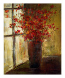 Vase of Red Flowers Poster par Christine Stewart