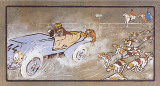 Car and the Fox Hunt Kunstdrucke von Umberto Boccioni