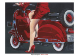 Woman in Red Kunst von Miguel Garigliano