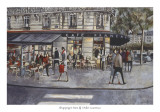 Shopping in Paris Print by Didier Lourenco