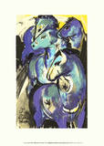 Franz Marc - The Tower of Blue Horses, 1913 Plakát