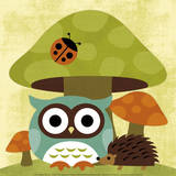 Owl and Hedgehog Affiches par Nancy Lee