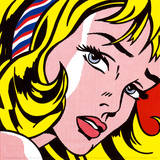Girl with Hair Ribbon, c.1965 Posters par Roy Lichtenstein