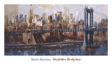 Manhattan Bridge View Print by Marti Bofarull
