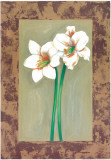 Flowers In Brown Frame IV Affiche par Ferrer 