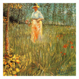 Femme Dans Un Jardin Prints by Vincent van Gogh
