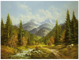 Brook In The Mountains Posters by Helmut Glassl