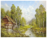 Old Mill Cottage Prints by Helmut Glassl