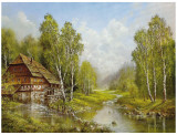 Old Mill Cottage Posters by Helmut Glassl