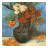 Vase Avec Œillets Et Fleurs Reprodukcje autor Vincent van Gogh