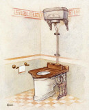 Vintage Toilet IV Print by Conde 