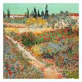 Jardins En Fleurs Avec Sentier Art by Vincent van Gogh Jardins En Fleurs Avec Sentier Art by Vincent van Gogh