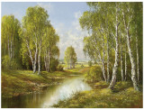 Birches In Springtime Posters by H. Buchner