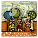 Enfants 1-2-3 Print by Marie-Josée Latouche