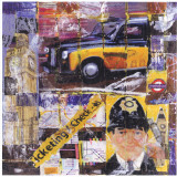 Taxi Jaune Plakat av Annick Bru