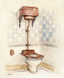 Vintage Toilet I Prints by Conde 