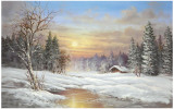 Tundra Night Print by Helmut Glassl