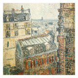 Paris Vu De La Chambre De Vincent Posters by Vincent van Gogh Paris Vu De La Chambre De Vincent Posters by Vincent van Gogh