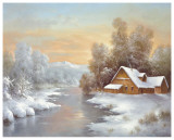 Winter At Lake Ladoga Poster by B. Smith